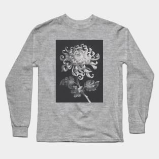 Chrysanthemum Delight - Stunning Monochromatic Flower Art Long Sleeve T-Shirt